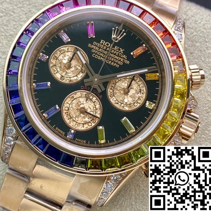 Rolex 116595 Gold TW RBOW Rose Factory Daytona 0704